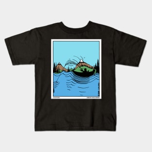 Fisherman Out On The Boat Fishing Novelty Gift Kids T-Shirt